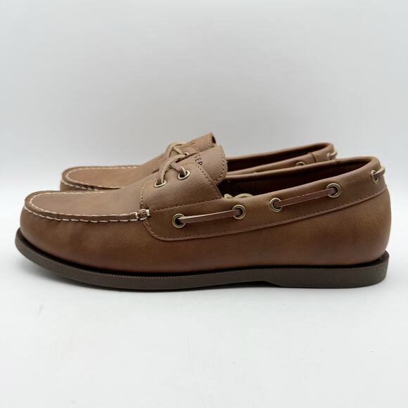 Tommy Hilfiger Men Brazen Two Eye Moc Toe Boat Shoe US 9 EU 42 Brown NIB - Picture 8 of 12